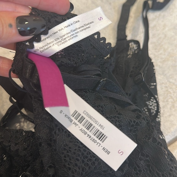 Black Lace Bodysuit with Straps - Picture 7 of 7